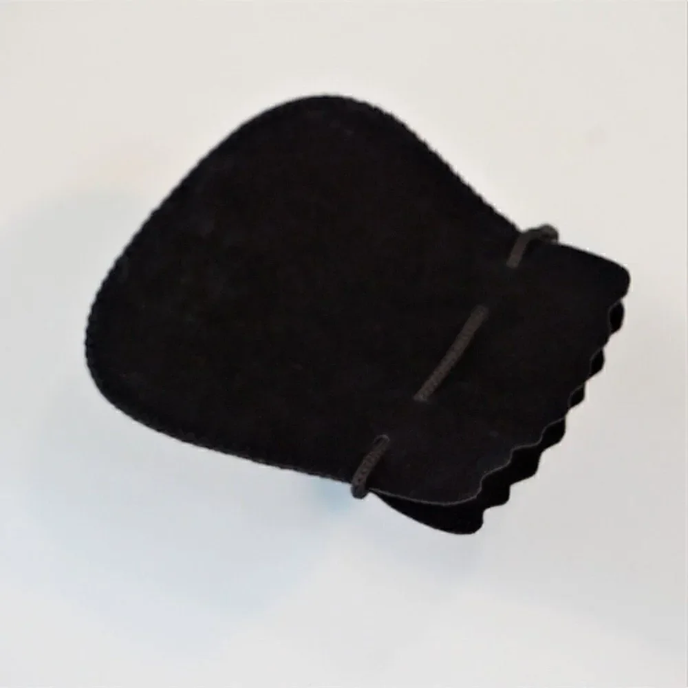 Flocked Velvet Jewelry Pouch Black Drawstring Dust Bag Gift Bag